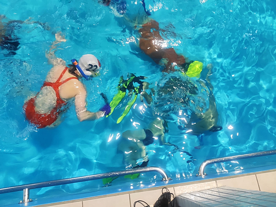 Hokej pod wodą Walenie Siemianowice Śląskie Trening 25 II 2023